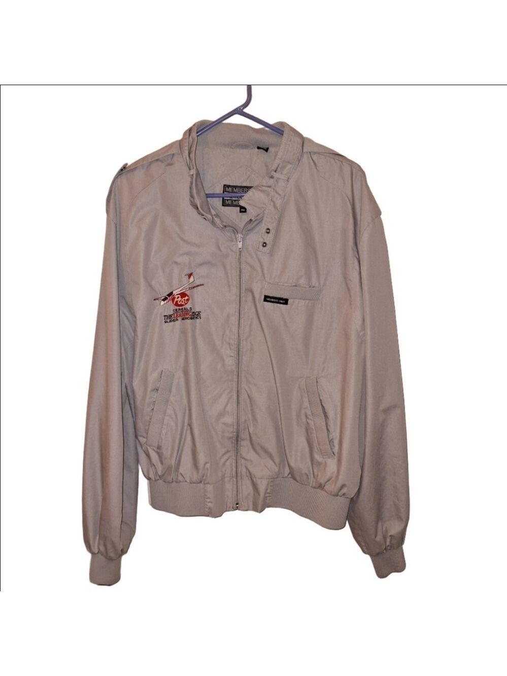 Members Only Gray Post Cereals Jacket Size 46